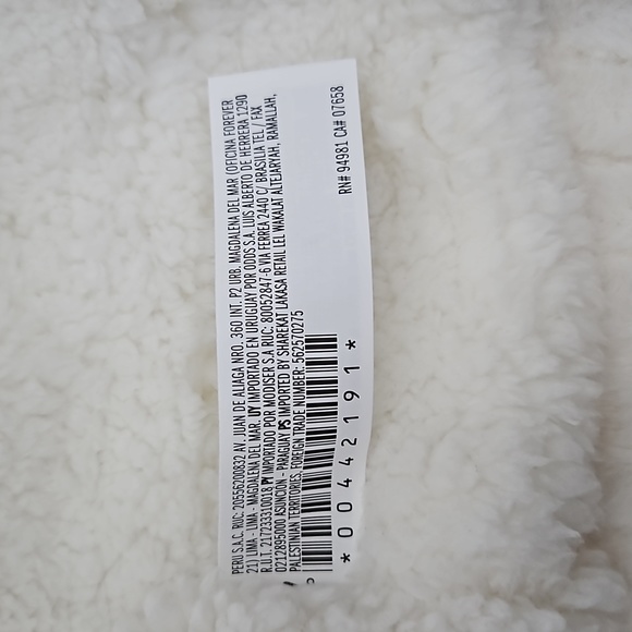 Forever 21 Plush Zip Front Hoodie Ivory - Picture 7 of 9